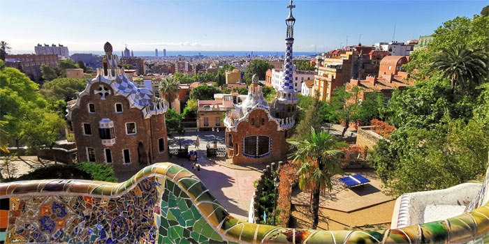 Aussicht im Park Güell