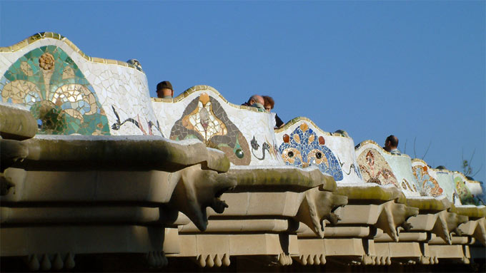 Terrasse mit Mosaiken