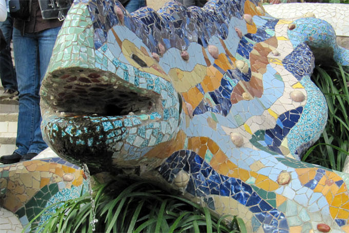 Eidechse aus Mosaiken
