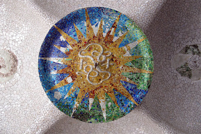 Mosaik an der Decke