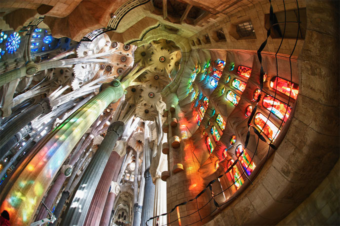 Innenraum der Sagrada Familia